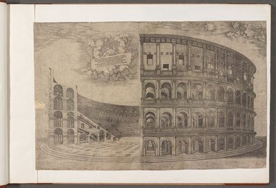 Algodón Augusto III, f.53 El Coliseo.   Impresiones de edificios antiguos, arte y escenas relacionadas, principalmente en Roma de School English
