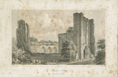 Croxden Abbey: litografía de School English