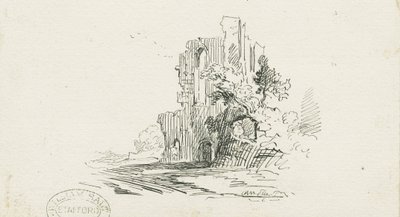 Croxden Abbey: dibujo a pluma y tinta, nd [?s. XIX] (dibujo) de School English