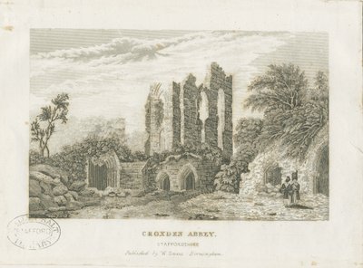 Croxden Abbey: grabado en acero, nd [s. XIX] (impresión) de School English