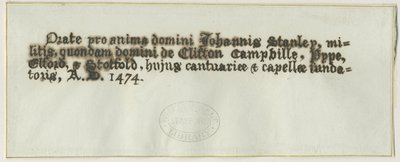 Iglesia de Elford - Tumba de Sir John Stanley de School English