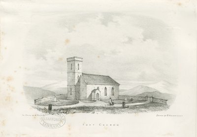 Iglesia de Foxt (litografía) de School English