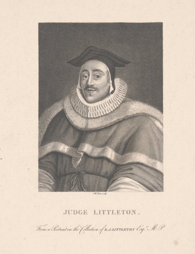 Juez Littleton, grabado por C. M. Dien (grabado) de School English