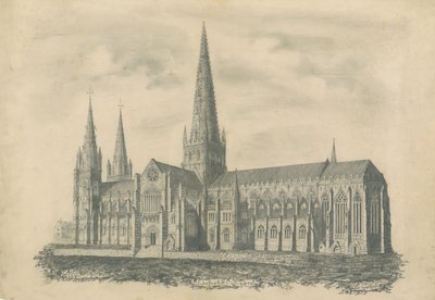 Catedral de Lichfield - Vista sureste de School English