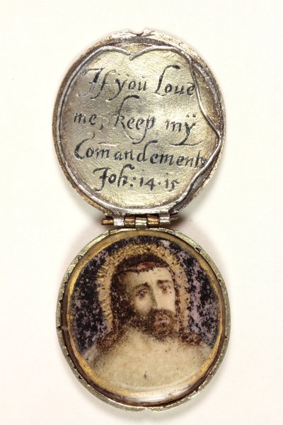 Medallón con una cabeza de Cristo de School English