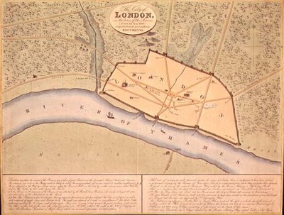 Mapa de Londres en tiempos sajones, c.900-950 AD de School English