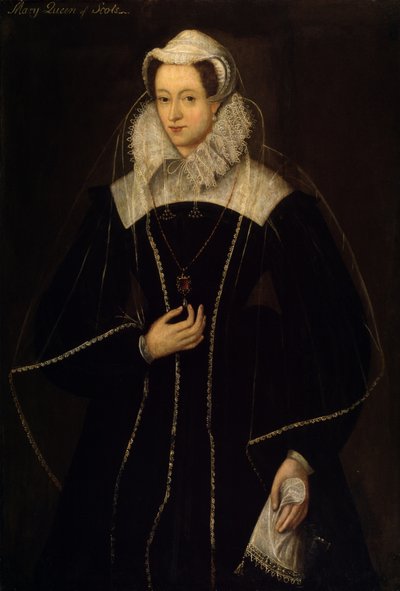 María (1542-87) Reina de Escocia (óleo sobre tabla) de School English