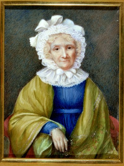 Retrato en miniatura de Hannah More (1745-c.1833) de School English