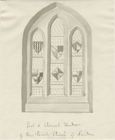 Iglesia de Sandon - Ventana Este del Presbiterio de School English