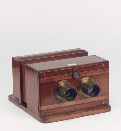 Cámara estereoscópica de caja deslizante, Hockin & Co., Londres de School English