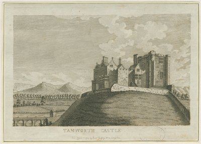 Castillo de Tamworth: grabado de School English