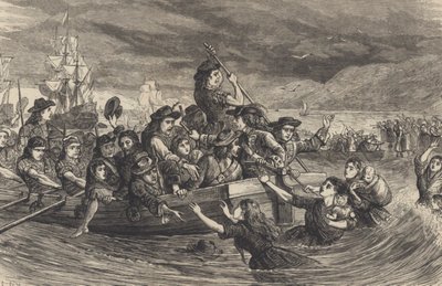 Los Gansos Salvajes – Soldados jacobitas irlandeses dejan Limerick hacia Francia en 1691 de School English