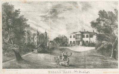 Tixall Hall y Casa de la Puerta de School English