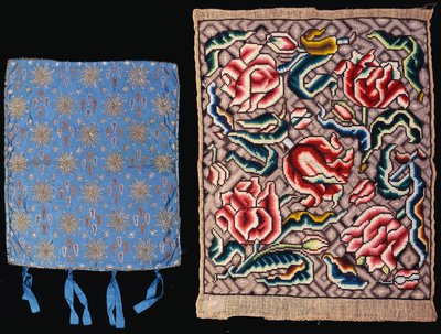 Dos fundas de cojín bordadas, inglesas de School English
