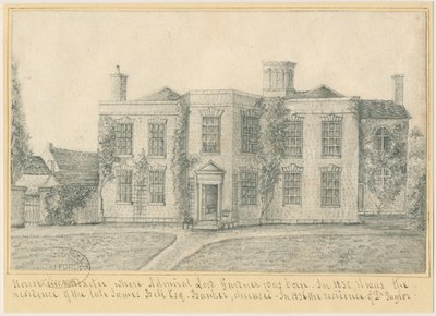 Uttoxeter Town - Lugar de nacimiento del almirante Lord Gardner: dibujo a lápiz de School English