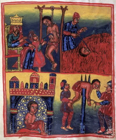 Escenas de tortura y muerte, de los 