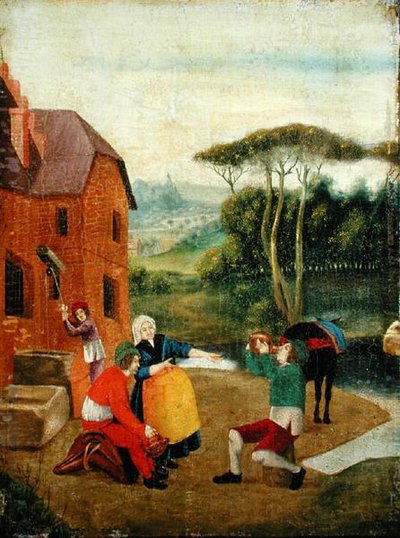 Figuras en un Paisaje de School European
