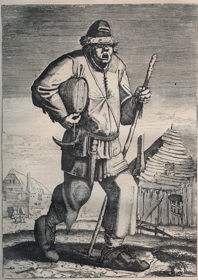 Vendedor de tinta - grabado flamenco de School Flemish