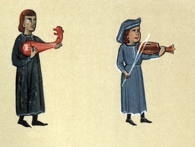 Un trovador de la Edad Media, ilustración de 