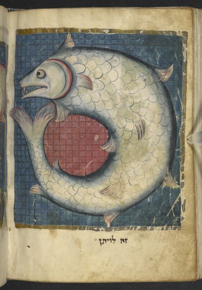 Añadir MS 11639 f.518v El Leviatán, de una Miscelánea de textos bíblicos y de otro tipo ("La Miscelánea del Norte de Francia" o antes "La Miscelánea del Museo Británico") de School French