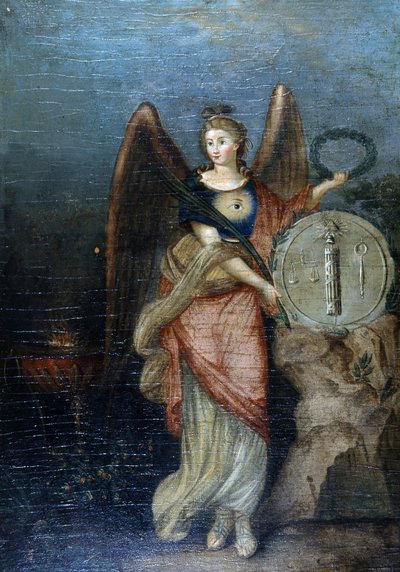Alegoría de la Revolución y la República (Símbolos Masónicos) de School French
