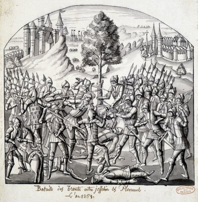 Batalla de Trento entre Josselin y Ploermal, en el año 1351 de School French