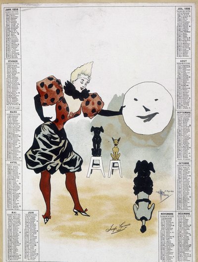 Circo: los perros sabios - calendario, Arts Deco de School French