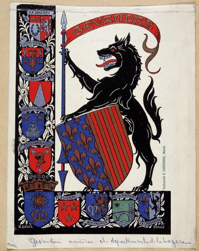 Escudo del Gévaudan. (Bête) de School French