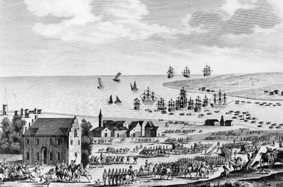 Evacuación de Holanda por los anglo-rusos y rendición del duque de York el 10 de brumario del año VIII (1 de noviembre) de School French