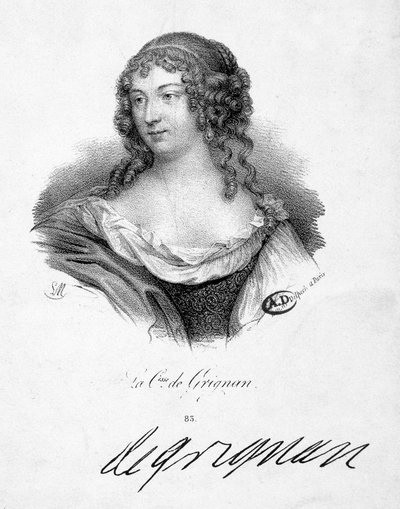 Françoise Marguerite de Sévigné, Condesa de Grignan (1648-1705), hija de Marie de Rabutin-Chantal (Rabutin Chantal), Marquesa de Sévigné conocida como Madame de Sévigné (1626-1696) de School French