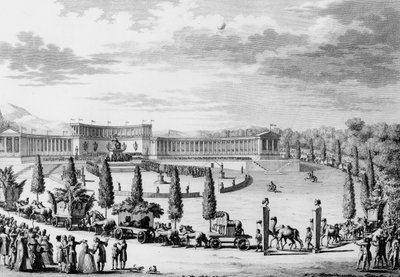 Revolución Francesa: Fiesta dada con motivo de la entrada triunfal de los monumentos de ciencia y arte en Francia el 9 y 10 de Thermidor Año VI (28 de julio de 1798) bajo las órdenes del Cónsul Napoleón Bonaparte (1769-1821) (campaña de saqueo). París de School French