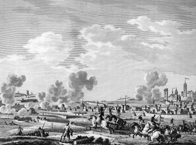 Revolución francesa y llegada de fuerzas contrarrevolucionarias: victoria de los revolucionarios franceses en Jemmapes el 6 de noviembre de 1792 sobre el ejército austriaco en Bélgica de School French