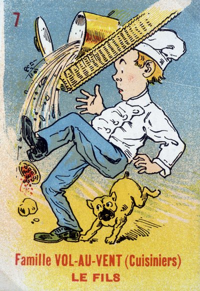 Juego de las Siete Familias: El hijo de la Familia Vol-au-Vent (Cocineros). Museo de la Carta a Jouier, Issy-les-Moulineaux de School French