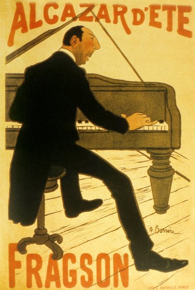 H. Fragson en el Cabaret de Verano del Alcázar (litografía) de School French