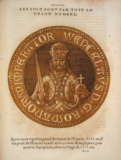Emperador del Sacro Imperio Romano Wenceslao de Bohemia de School French