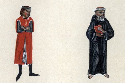 Marcabru, un trovador de la Edad Media, ilustración de 