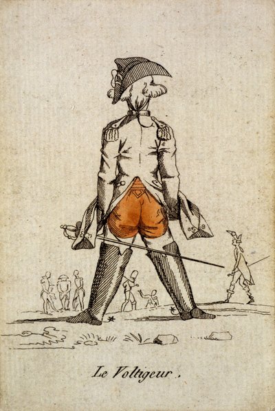 Vieja carta para jugar: el as de corazones - “El Voltigeur”. Musée de la Carte à Ploucher, Issy-les-Moulineaux. de School French