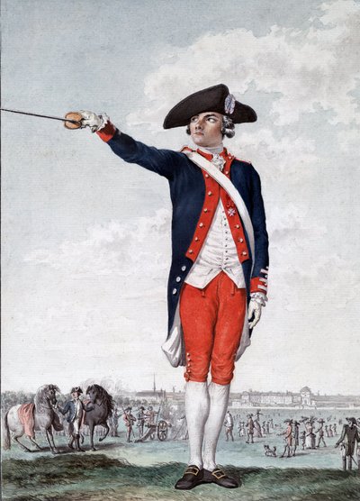Picot de Peccaduc - Henry-Rene-Marie Picot de Peccaduc (Peccadeuc) 1770-1785 - sargento mayor en la Escuela Militar Real de París grabado por Moreau de School French