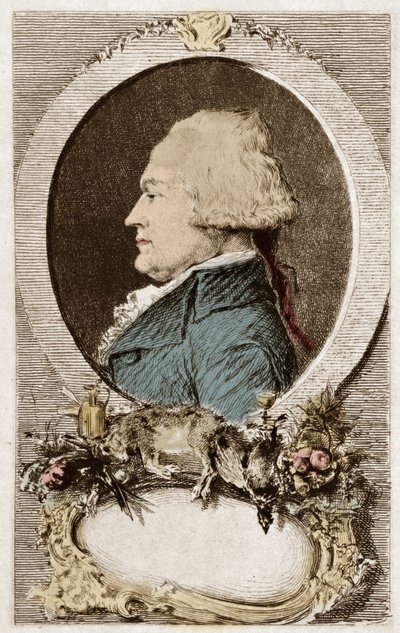 Retrato de Anthelme Brillat Savarin (Brillat-Savarin) Magistrado, Diputado del Tercer Estado, Gastrónomo y Escritor Francés de School French