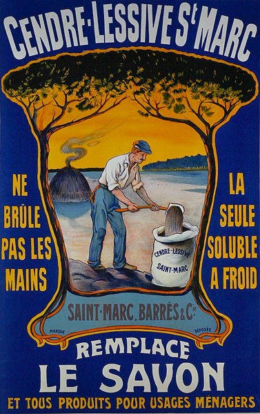 Cartel para el detergente Saint-Marc Barres de School French