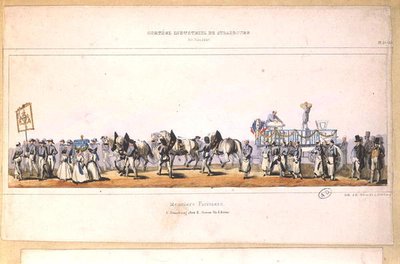 Procesión de los molineros en Estrasburgo, 25 de junio de 1840 de School French
