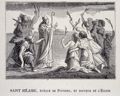 San Hilario, Obispo de Poitiers y Doctor de la Iglesia que murió en 367 de School French