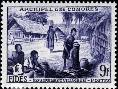 Sello de Comoras de School French