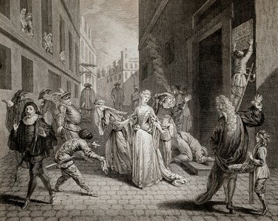 Terror (1793-1794): Los comediantes italianos (interpretando personajes de la Commedia dell