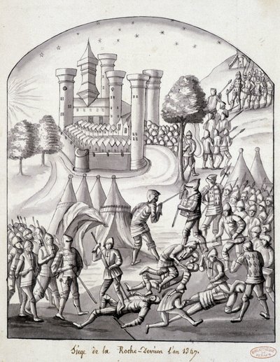 El asedio de Roche-Derrien en 1349 de School French