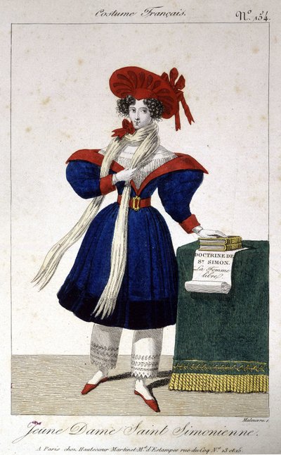 Joven dama Saint Simoniana de School French