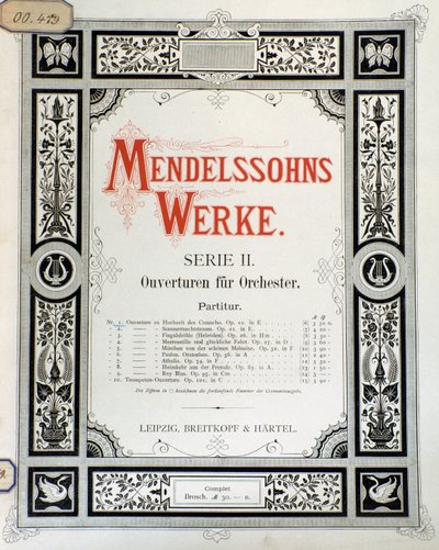 Portada de la partitura 