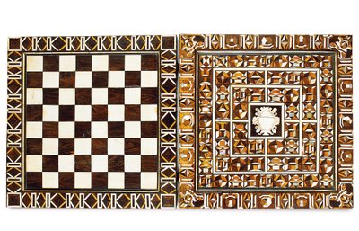 Caja de juegos de marquetería del sur de Alemania, de Augsburgo o Núremberg, finales del siglo XVI-principios del XVII de School German