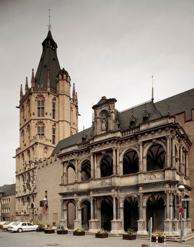 Vista del ayuntamiento de Colonia. Alemania de School German