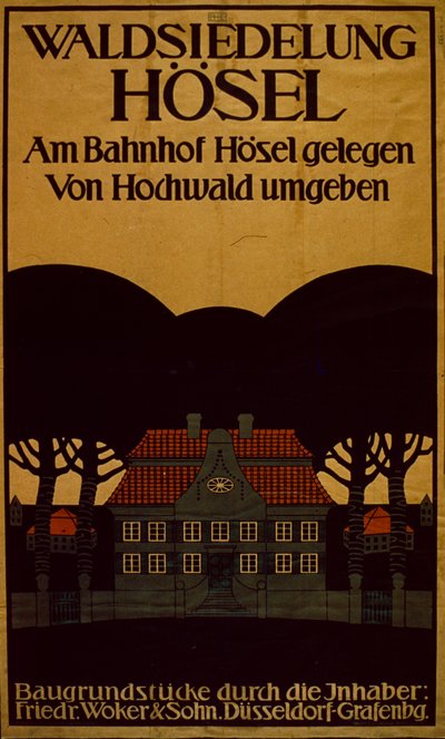 Anuncio del Hotel Waldsiedelung en alemán, c.1890 de School German